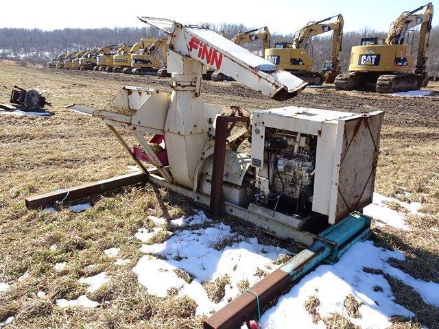 1995 FINN Model B70SSD Skid Mounted Straw Blower, s/n RL-2177, powered by Kubota diesel engine. In