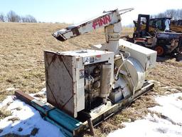 1995 FINN Model B70SSD Skid Mounted Straw Blower, s/n RL-2177, powered by Kubota diesel engine. In