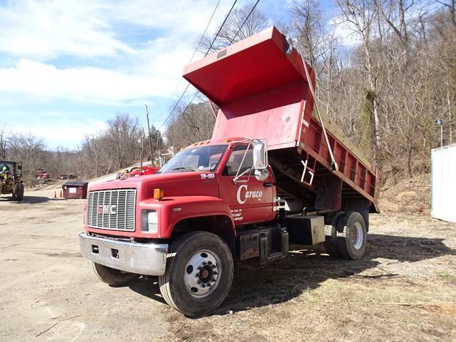 1997 GMC Model C7500 Single Axle Dump Truck, VIN# 1GDM7H1J0VJ511305, powered by Cat 3116 diesel