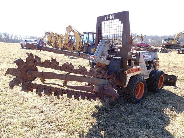 1989 BOBCAT Model 3023 Rubber Tired Trencher, s/n 508011363, powered by Kubota diesel engine and