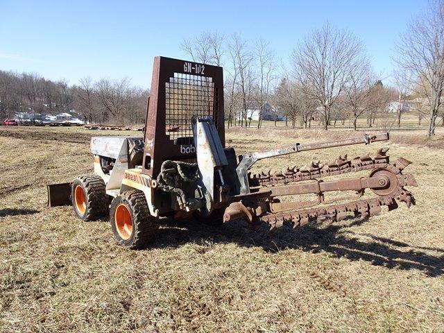 1989 BOBCAT Model 3023 Rubber Tired Trencher, s/n 508011363, powered by Kubota diesel engine and