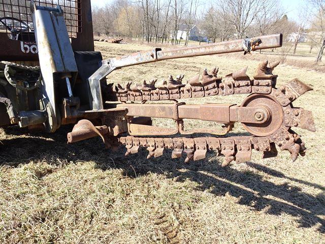 1989 BOBCAT Model 3023 Rubber Tired Trencher, s/n 508011363, powered by Kubota diesel engine and