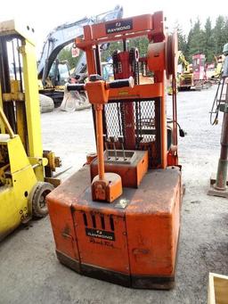 RAYMOND Model 85i-W3RTN-1102 Walk Behind Electric Forklift, s/n W3RTN-40-27-104-5, equipped with