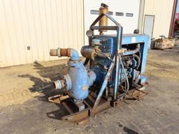 GORMAN RUPP Model 84A2-F2500, 4" Skid Mounted Pump, s/n 580817, powered by Ford 4 cylinder diesel