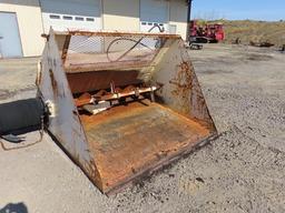 Silt Sock Auger Attachment, equipped with 72" hopper, Lowe 1650CL, 12" hydraulic auger. (Skid Steer)