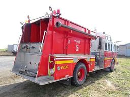 1988 PIERCE Model E4057 Fire Truck, VIN# 1P9CT02D3JA040532, powered by Detroit Silver 6V92TA, 350HP