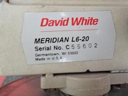 DAVID WHITE L6-20 Sight Level, with tripod and grade pole