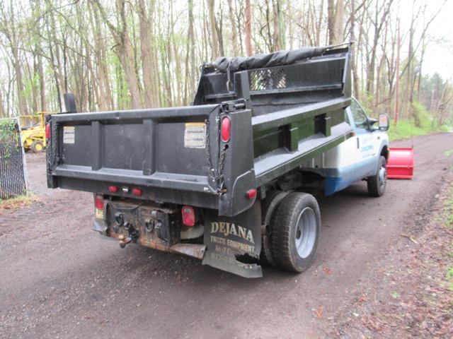 2004 FORD Model F-450XL SD 4x4 Extended Cab Dump Truck, VIN# 1FDXX47PX4ED37493, powered by