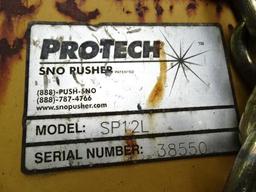 PRO-TECH SP12L, 12' Snow Pusher, s/n 38550 (Loader Bucket Mount)