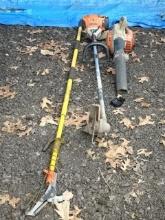 STIHL FC111 Edger, STIHL Leaf Blower (not running), and Limb Lopper