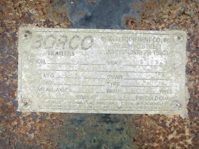 1999 BORCO Model RDS, 32' Tandem Axle Steel Dump Trailer, VIN# 1B9DS3324XP313006, equipped with