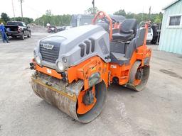 2016 HAMM Model HD12VV Tandem Vibratory Roller, s/n H2300608, powered by Kubota D1703 diesel engine
