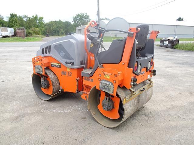 2016 HAMM Model HD12VV Tandem Vibratory Roller, s/n H2300608, powered by Kubota D1703 diesel engine