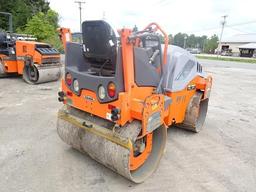 2016 HAMM Model HD12VV Tandem Vibratory Roller, s/n H2300608, powered by Kubota D1703 diesel engine