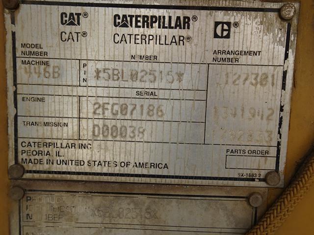 2000 CATERPILLAR Model 446B 4x4 Tractor Loader Extend-A-Hoe, s/n 5BL02515, powered by Cat diesel