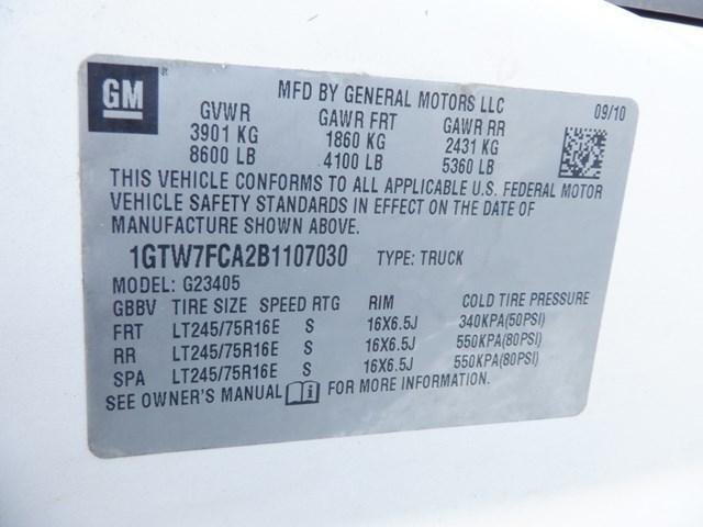 2011 GMC Model Savana 2500 Cargo Van, VIN# 1GTW7FCA2B1107030, powered by Vortec 4.8L gas engine and