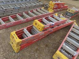(2) 8' and (1) 4' Fiberglass Step Ladders