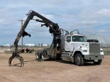 1986 MACK Model Superliner Tandem Axle Log/Pole Loader Truck, VIN# 1M2AY39C8GM002105, powered by