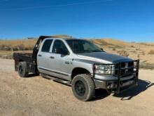 2007 DODGE Model 2500HD, 4x4 Crew Cab Flatbed Truck, VIN# 3D7KS28A97G855433, powered by Cummins 6.7L