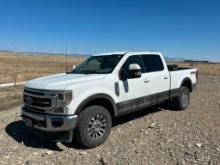 2022 FORD Model F-250 Lariat Super Duty 4x4 Crew Cab Pickup Truck, VIN# 1FT8W2BT4NEE82597, powered