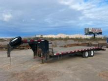 2001 PARIS Tandem Axle Gooseneck Trailer, VIN# 154GN25261T005019, equipped with 8'x20' level deck