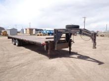 1999 TEMCO Tandem Axle Gooseneck Trailer, VIN# 18430G100X0709640, equipped with 8' x 30' steel deck