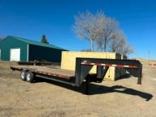 1997 Shop Made Tandem Axle Gooseneck Trailer, VIN# 362281, equipped with 8'x24' level deck, spring