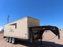 2000 Shop Made Tri-Axle Gooseneck Storage Trailer, VIN# S40296W, equipped with 22' aluminum storage