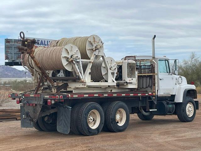 MORGAN Model LH74 (3) Drum Hydraulic Rope Puller, s/n 20, powered by Ford 6 cylinder gas engine,