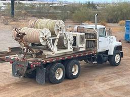 MORGAN Model LH74 (3) Drum Hydraulic Rope Puller, s/n 20, powered by Ford 6 cylinder gas engine,
