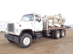 MORGAN Model LH74 (3) Drum Hydraulic Rope Puller, s/n 20, powered by Ford 6 cylinder gas engine,