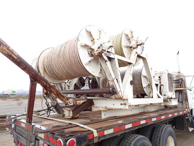 MORGAN Model LH74 (3) Drum Hydraulic Rope Puller, s/n 20, powered by Ford 6 cylinder gas engine,