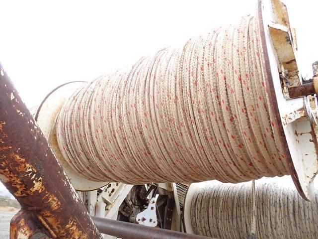MORGAN Model LH74 (3) Drum Hydraulic Rope Puller, s/n 20, powered by Ford 6 cylinder gas engine,