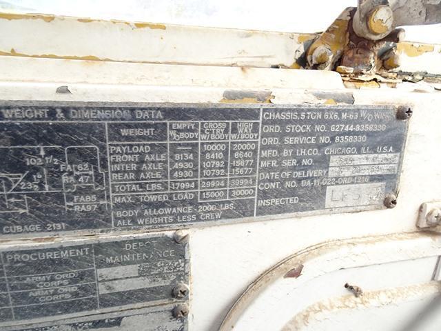1954 MACK Model M63 6x6 Sleeving Truck, VIN# 555, powered by Cat 3208 diesel engine and 5 speed