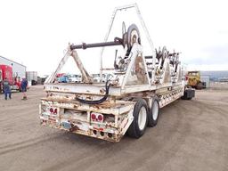 1974 UTILITY Model LS2 Tandem Axle Step Deck Reel Trailer, VIN# 7N46660002, equipped with 8' x 10'