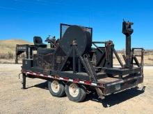 Single Drum Hydraulic Rope Puller, powered by Chevrolet V-8 gas engine, equipped with hydraulic