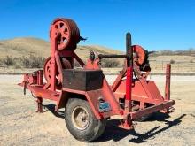 1988 SHERMAN REILLY Model BWT-1303-RC-T, 30" Portable Combination Bull Wheel Tensioner/Reel Carrier,