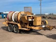 (3) Drum Hydraulic Rope Puller, powered by Wisconsin 4 cylinder gas engine and hydraulic power unit,