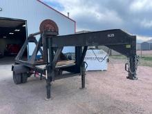 2001 Shop Made Single Axle Gooseneck Reel Trailer, VIN# 0375563, equipped with (1) 96" x 72" reel