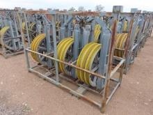 (3) 32", 20,000# Helicopter Bundle Blocks, header bar and rack (DAY 2) (CO)