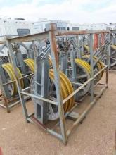 (3) 32", 20,000# Helicopter Bundle Blocks, header bar and rack (DAY 2) (CO)