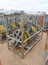 (3) 32", 20,000# Helicopter Bundle Blocks, header bar and rack (DAY 2) (CO)