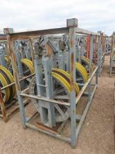(3) 32", 20,000# Helicopter Bundle Blocks, header bar and rack (DAY 2) (CO)