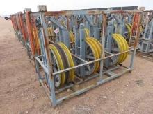 (3) 32", 20,000# Helicopter Bundle Blocks, header bar and rack (DAY 2) (CO)