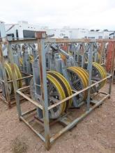 (3) 32", 20,000# Helicopter Bundle Blocks, header bar and rack (DAY 2) (CO)