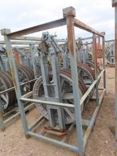 (3) 32", 20,000# Helicopter Bundle Blocks, header bar and rack (DAY 2) (CO)