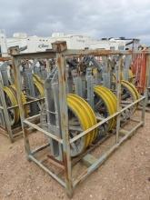 (3) 32", 20,000# Helicopter Bundle Blocks, header bar and rack (DAY 2) (CO)