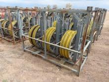 (3) 32", 20,000# Helicopter Bundle Blocks, header bar and rack (DAY 2) (CO)