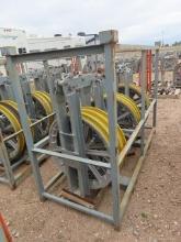 (3) 32", 20,000# Bundle Blocks, header bar and rack (DAY 2) (CO)