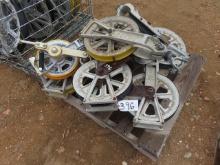 12" and 14" Stringing Blocks, some with grounding attachments (CO)